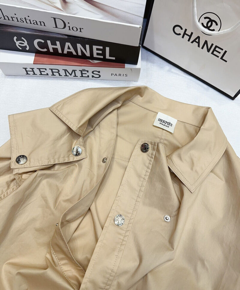 Hermes Asymmetric Shirt Apricot