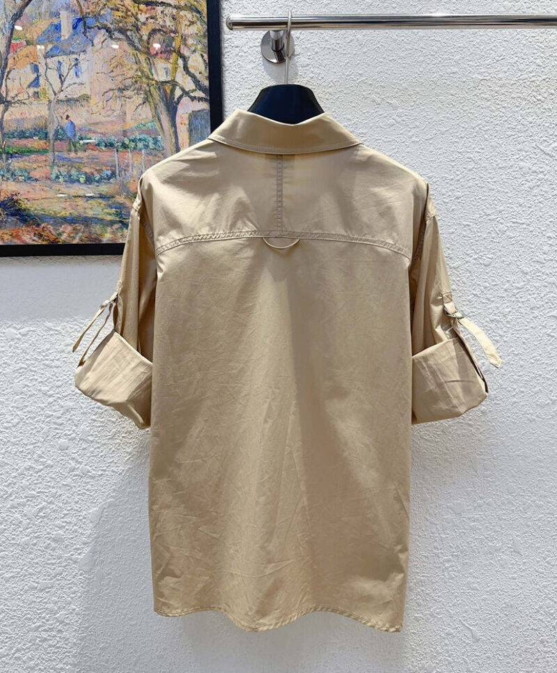 Hermes Asymmetric Shirt Apricot