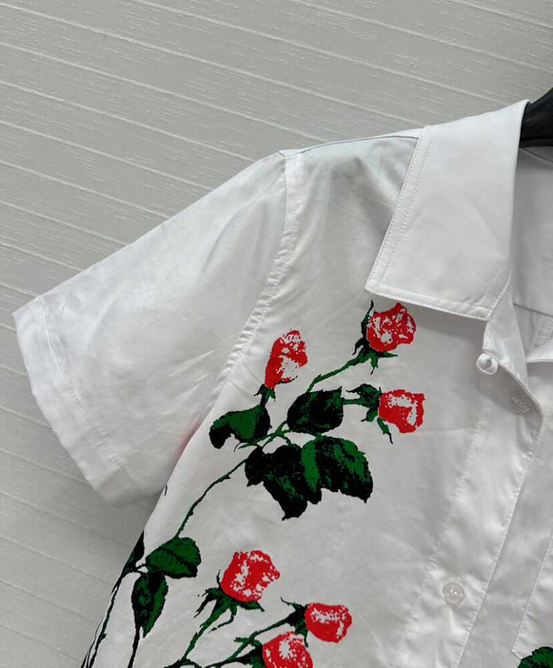 Loewe Women's Short sleeve Shirt in Cotton White