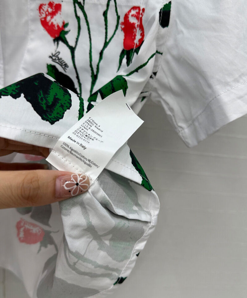 Loewe Women's Short sleeve Shirt in Cotton White