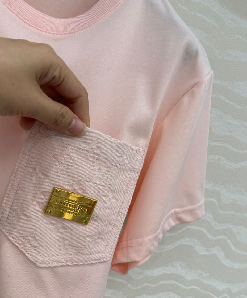 Louis Vuitton Women's Logo Pocket Cropped Top Pink