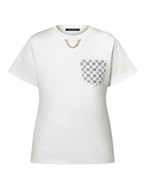 Louis Vuitton Women's Graphic chain T-shirt White