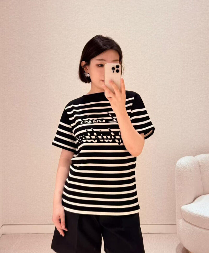 Louis Vuitton Women's Signature Stripes Knit Top