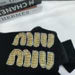 Miumiu Women's Letter Beaded T-shirt