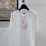 Miumiu Women's Letter Embroidered T-shirt White
