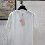 Miumiu Women's Letter Embroidered T-shirt White