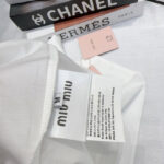 Miumiu Women's Letter Embroidered T-shirt White