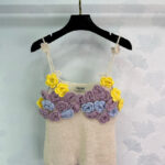 Miumiu Women's 3D Flower Braided sling Cream