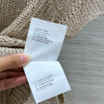 Miumiu Women's Lettering Embroidered Openwork Sweater Apricot