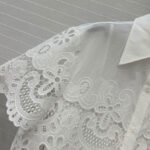 Valentino Women's Hollow Lace Top White