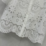 Valentino Women's Hollow Lace Top White