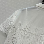 Valentino Women's Hollow Lace Top White