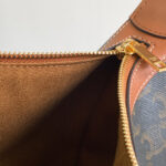 Celine Heloise Bag In Triomphe Canvas And Calfskin Coffee