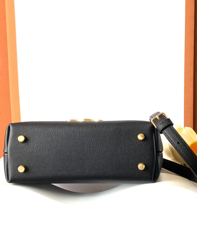 Celine Teen Nino Bag In Shiny Calfskin Black