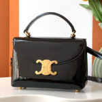 Celine Teen Nino Bag In Patent Calfskin Black