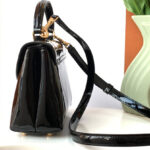 Celine Teen Nino Bag In Patent Calfskin Black