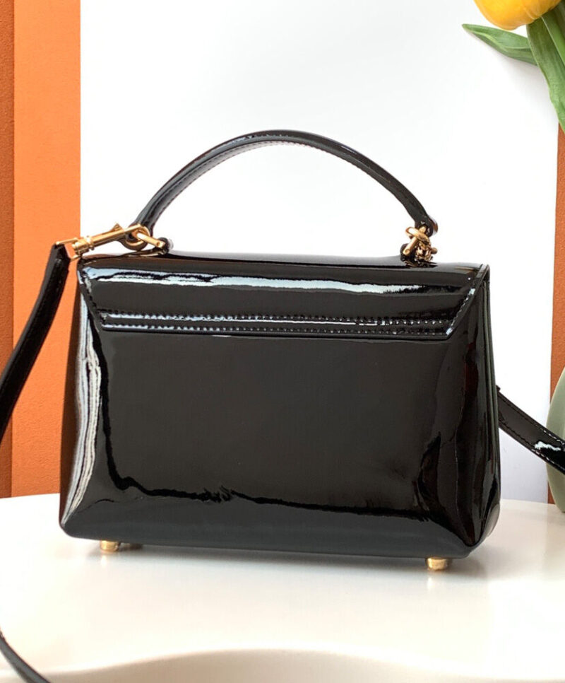 Celine Teen Nino Bag In Patent Calfskin Black