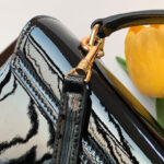 Celine Teen Nino Bag In Patent Calfskin Black