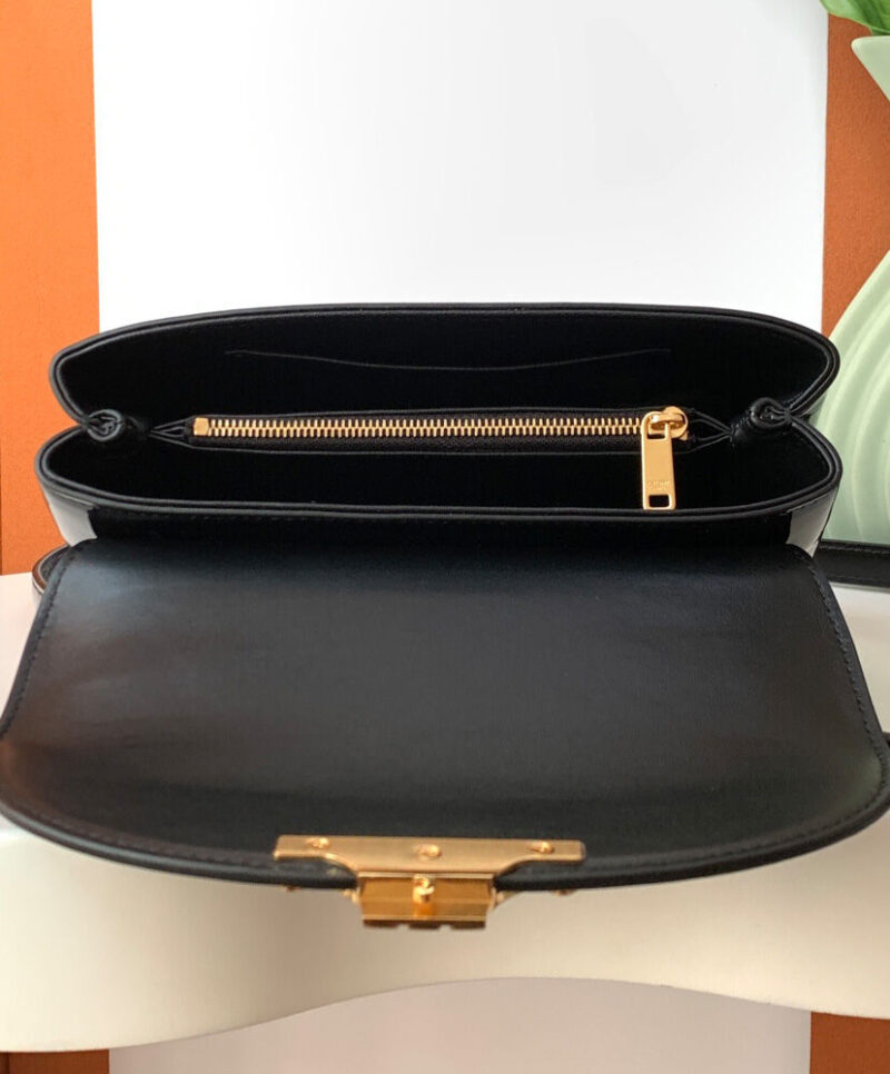 Celine Teen Nino Bag In Patent Calfskin Black