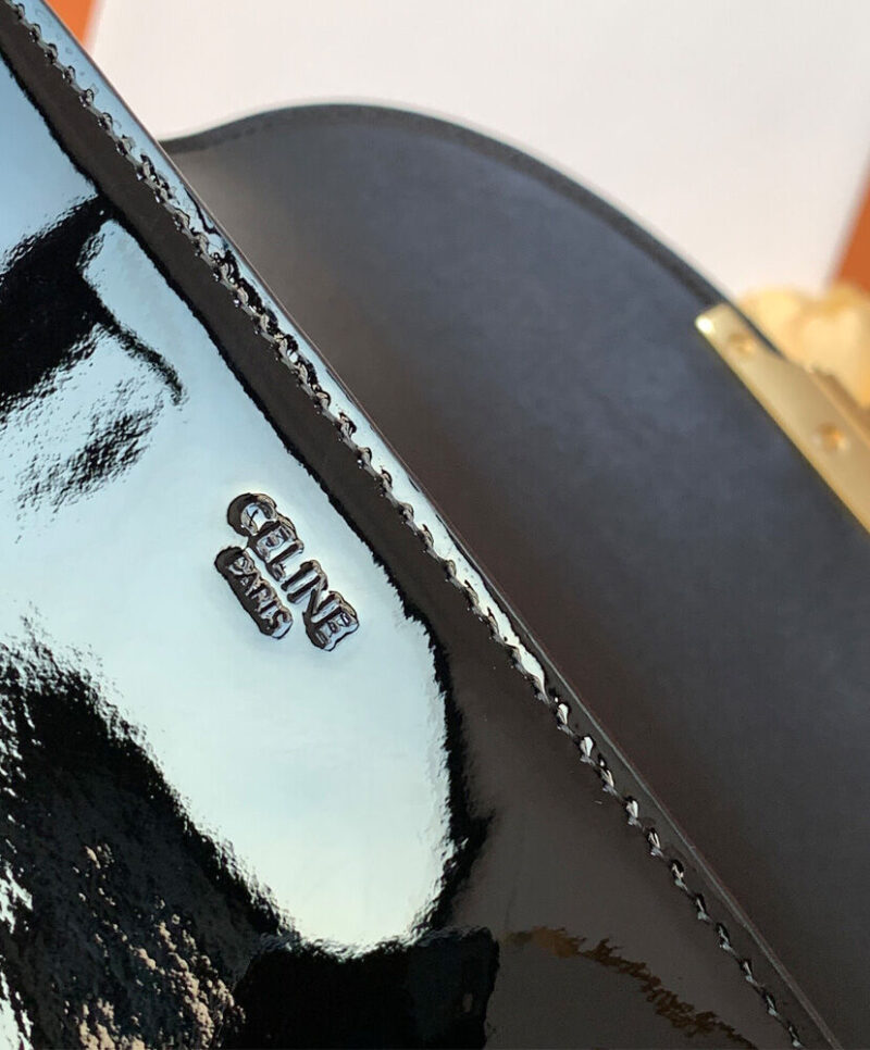 Celine Teen Nino Bag In Patent Calfskin Black