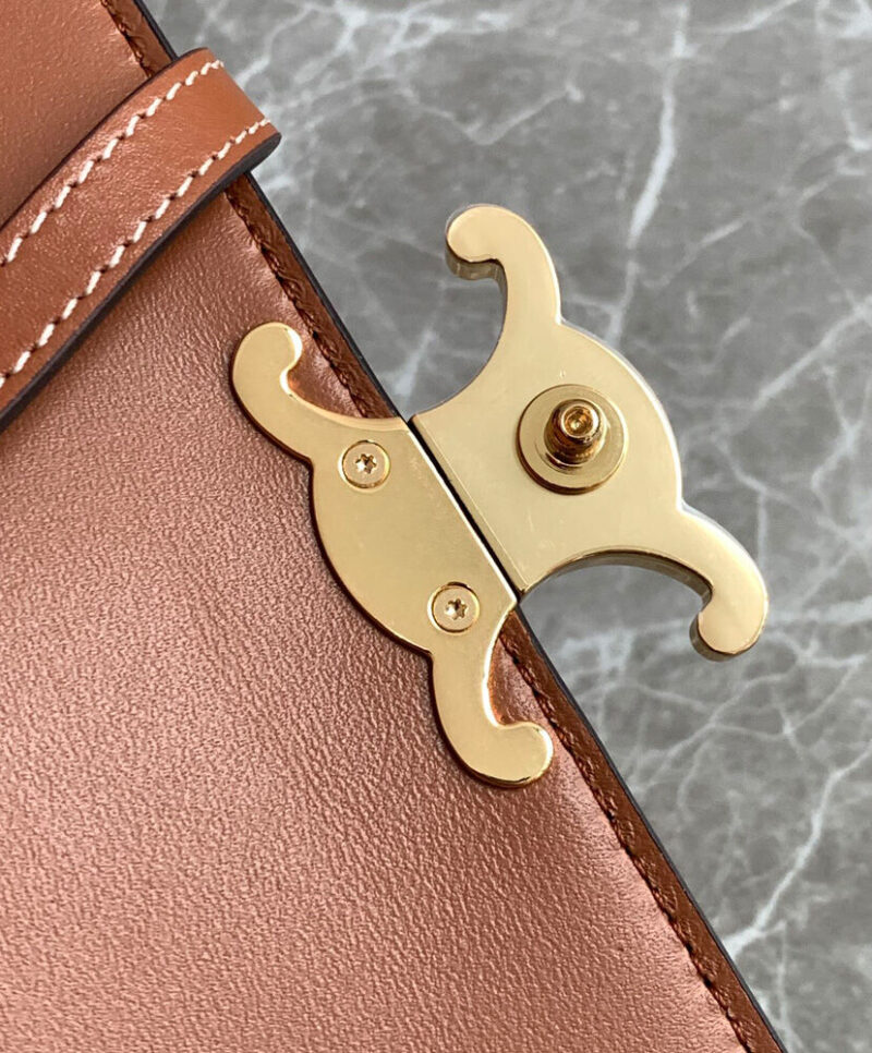 Celine Teen Celine Lola In Triomphe Canvas And Calfskin Coffee