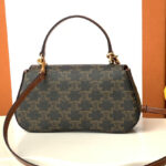 Celine Teen Celine Lola In Triomphe Canvas And Calfskin Coffee
