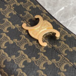Celine Teen Celine Lola In Triomphe Canvas And Calfskin Coffee
