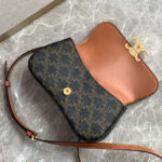 Celine Teen Celine Lola In Triomphe Canvas And Calfskin Coffee