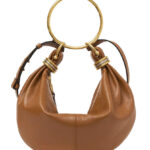 Chloe Small Bracelet Hobo Bag In Grained Leather