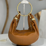 Chloe Small Bracelet Hobo Bag In Grained Leather
