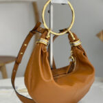 Chloe Small Bracelet Hobo Bag In Grained Leather