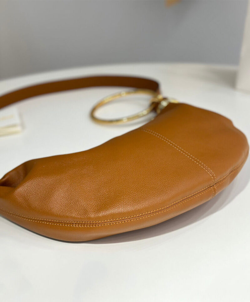 Chloe Small Bracelet Hobo Bag In Grained Leather