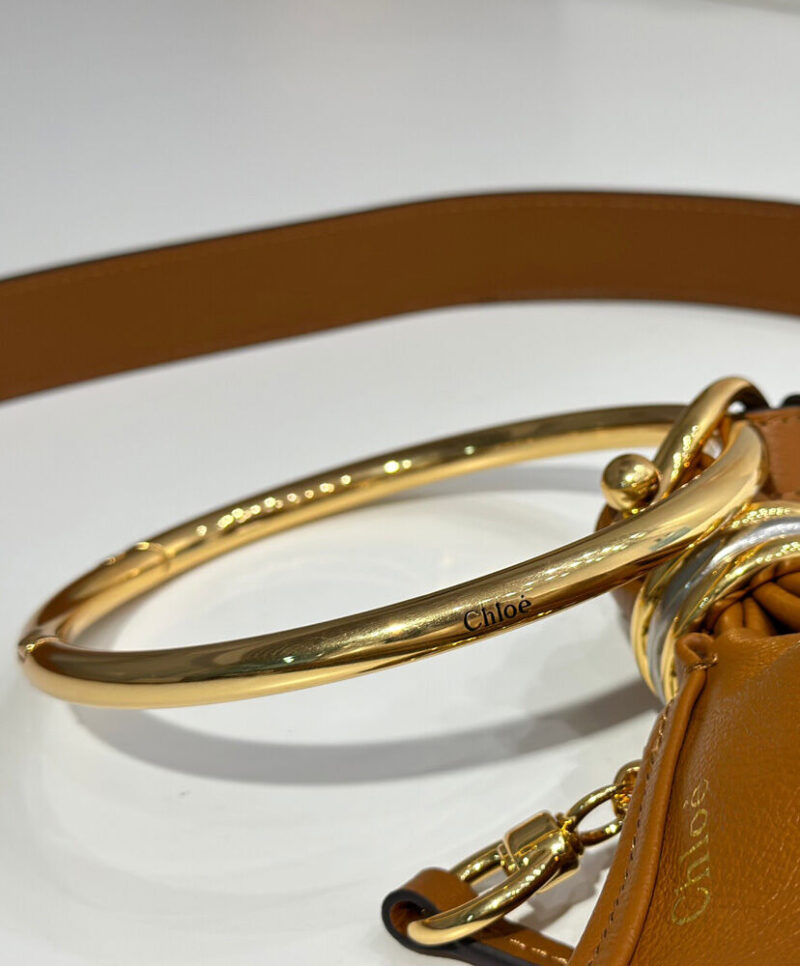 Chloe Small Bracelet Hobo Bag In Grained Leather