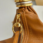 Chloe Small Bracelet Hobo Bag In Grained Leather