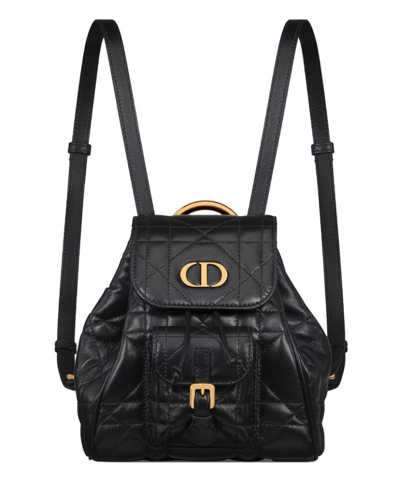 Christian Dior Small Dior Caro Backpack Black