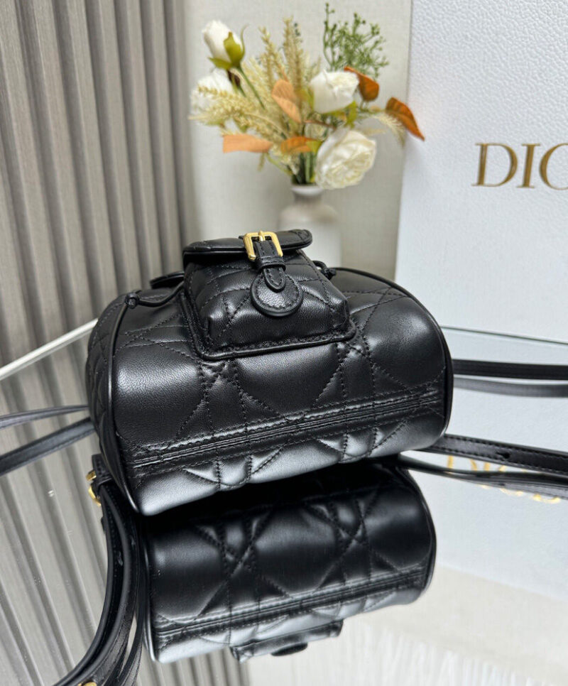Christian Dior Small Dior Caro Backpack Black