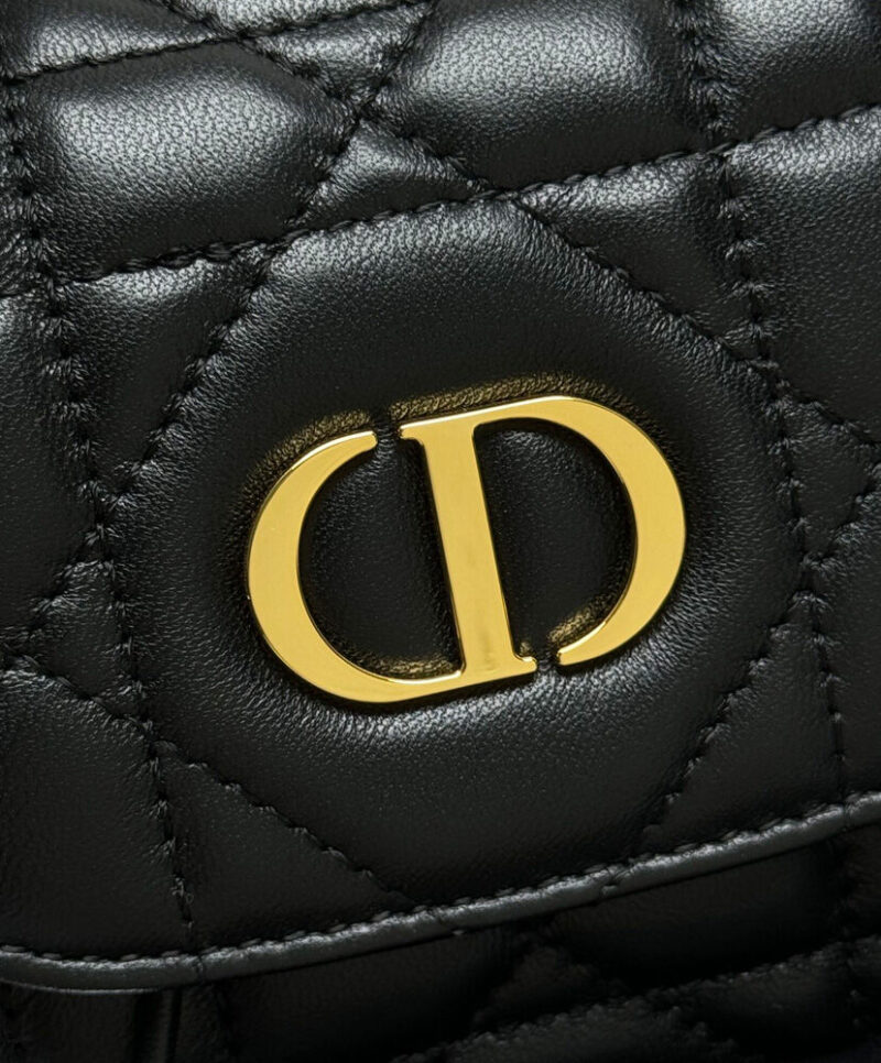 Christian Dior Small Dior Caro Backpack Black