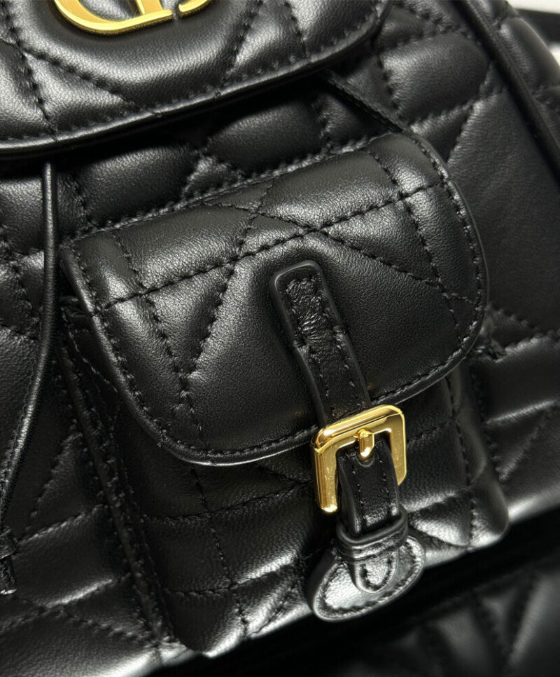 Christian Dior Small Dior Caro Backpack Black