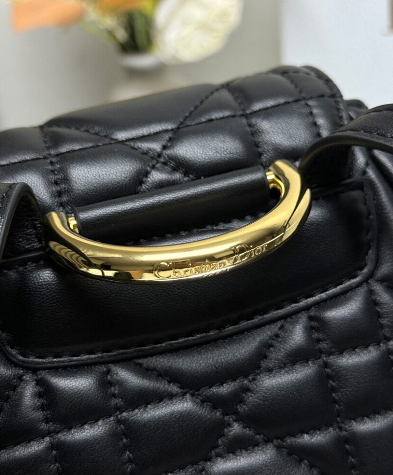 Christian Dior Small Dior Caro Backpack Black