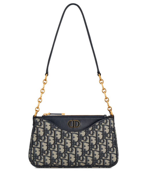 Christian Dior 30 Montaigne Hobo Avenue Mini Bag Dark Blue