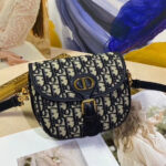 Christian Dior Small Dior Bobby Handbag Dark Blue