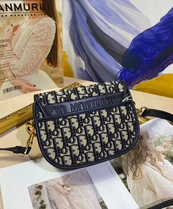 Christian Dior Small Dior Bobby Handbag Dark Blue