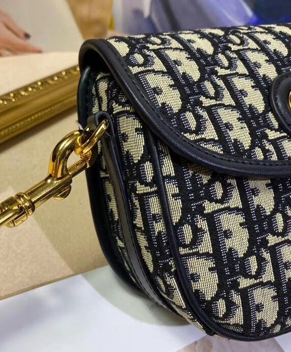 Christian Dior Small Dior Bobby Handbag Dark Blue