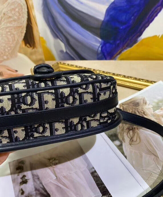 Christian Dior Small Dior Bobby Handbag Dark Blue