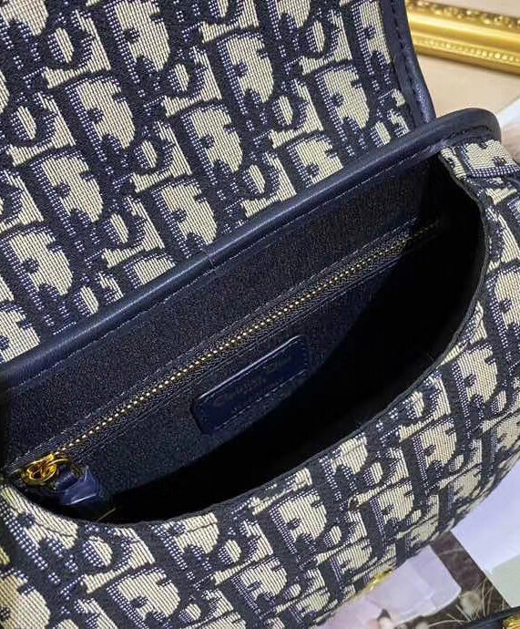 Christian Dior Small Dior Bobby Handbag Dark Blue