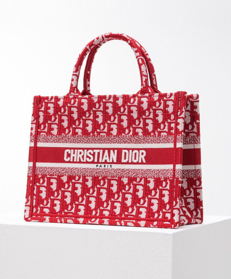 Christian Dior Small Dior Book Tote Red
