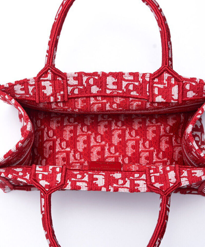 Christian Dior Small Dior Book Tote Red