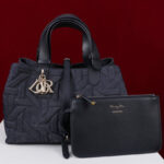 Christian Dior Medium Dior Toujours Bag Dark Blue