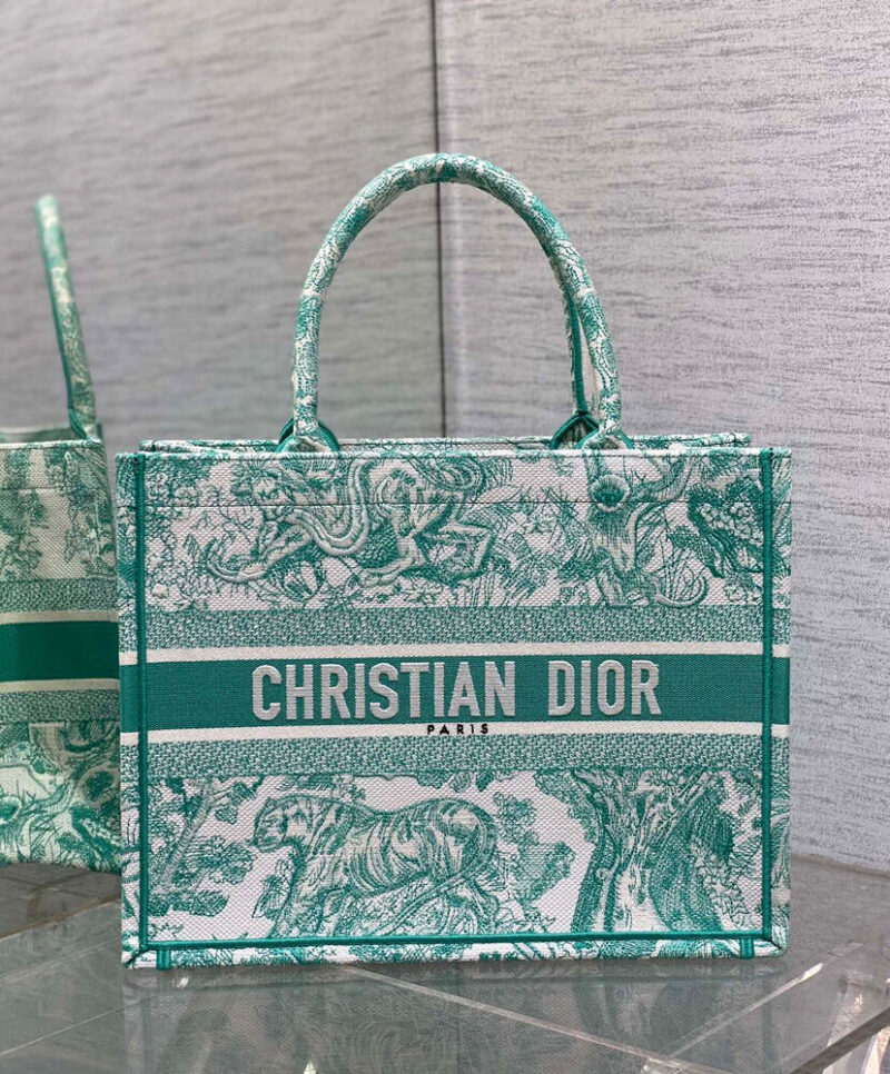 Christian Dior Medium Dioriviera Dior Book Tote Green