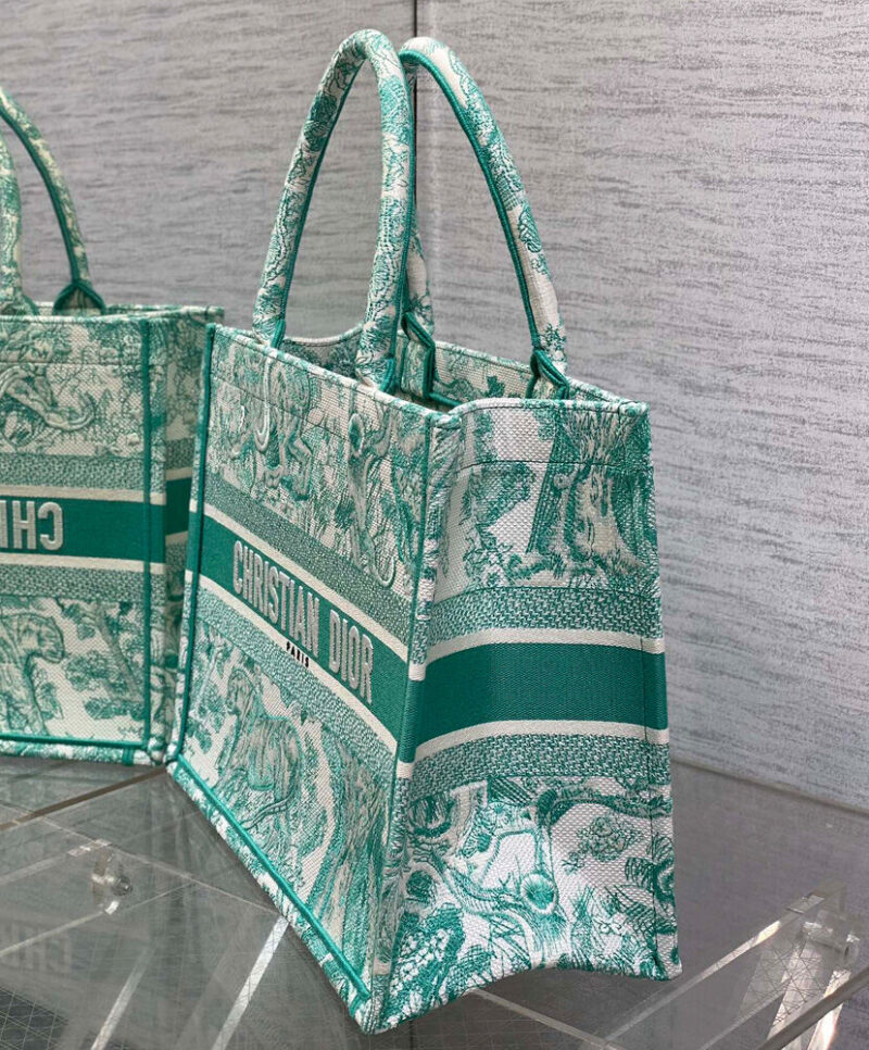 Christian Dior Medium Dioriviera Dior Book Tote Green
